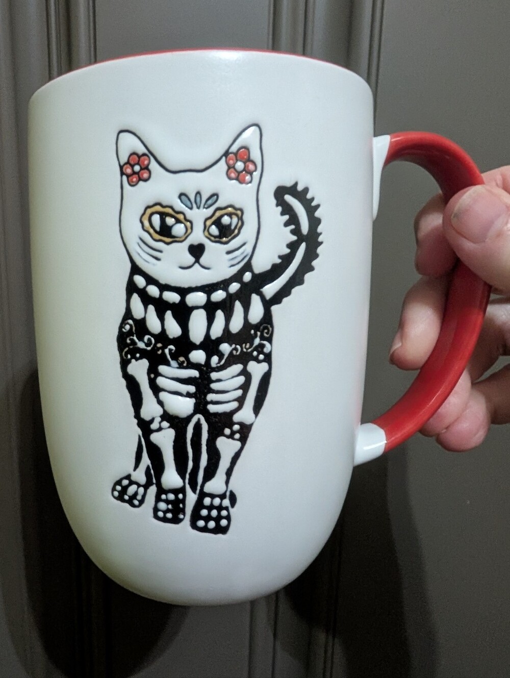 Spectrum Designz Dia De Los Muertos Cat Mug.